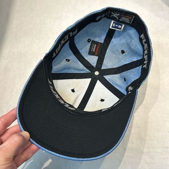 Hooey Oil Gear Blue Chambray Hat Cap FlexFit Small Medium - Picture 8 of 10